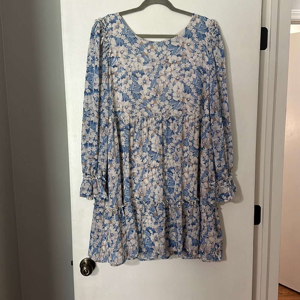 Light blue floral dress